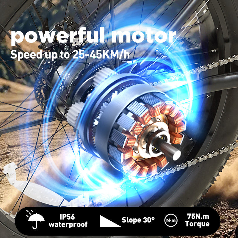 Burchda RX02 elektriskais velosipēds 1000W