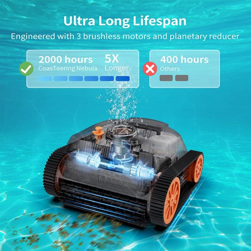 CoasTeering Nebula bezvadu robotu baseina tīrītājs