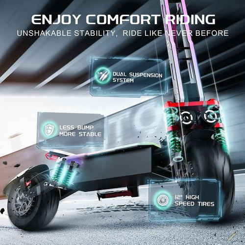 FENGQS GT9 Elektriskais skrejritenis, 3500W*2 motors, 60V 38Ah