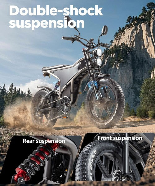 RANDRIDE DM711 elektriskais velosipēds, 1000W*2 motors, 48V 20Ah