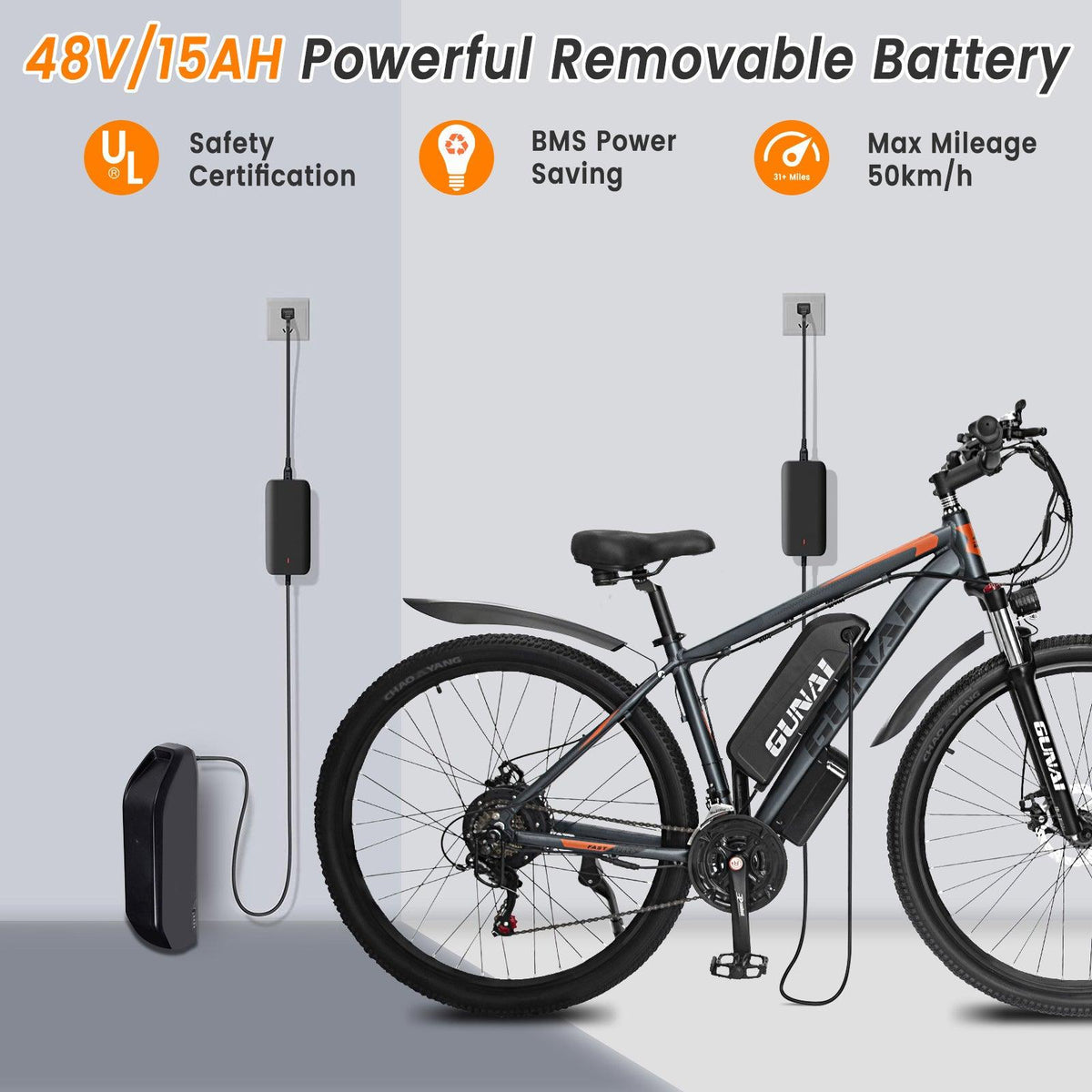 GUNAI GN29 750W 29 collu elektriskais velosipēds