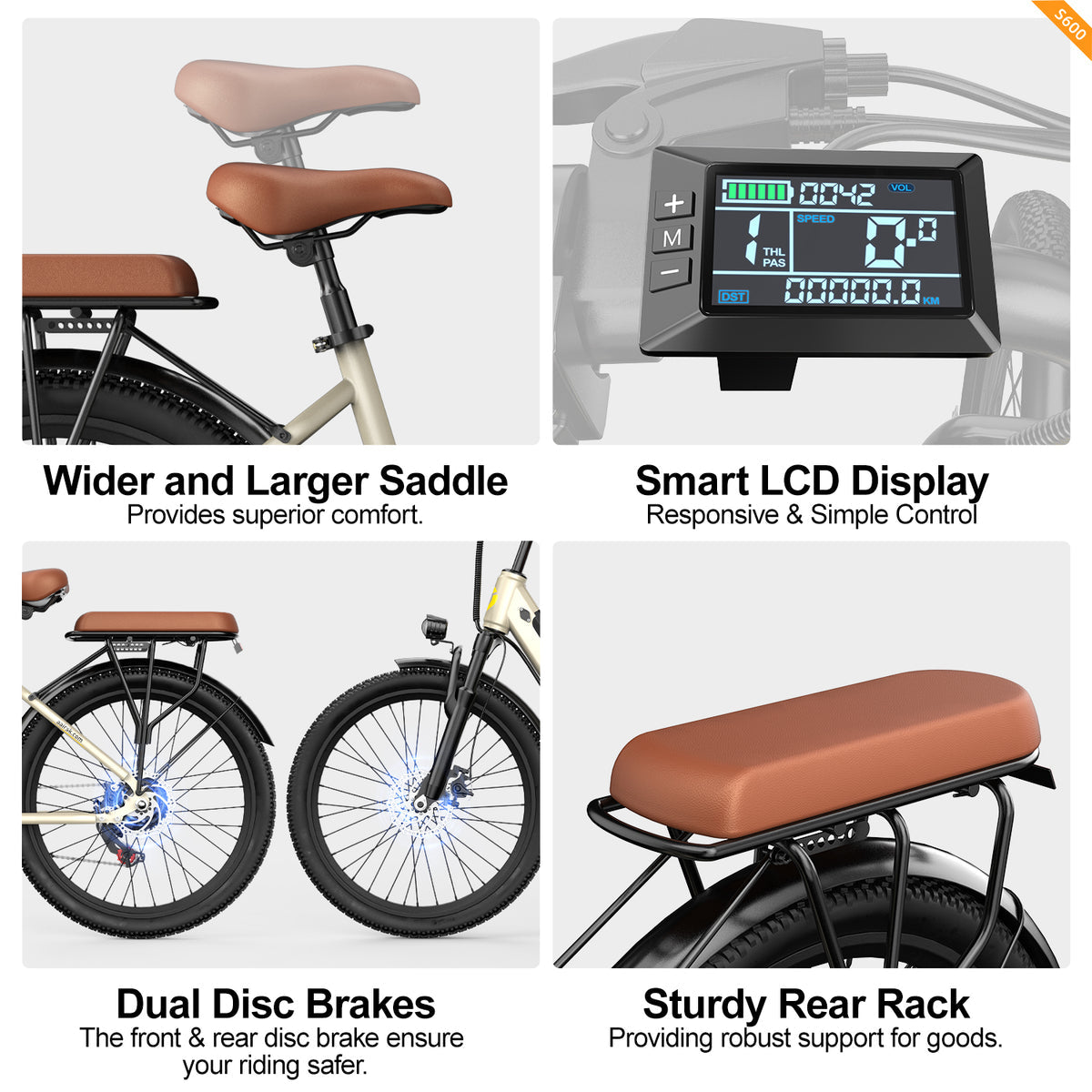 Aairsk S600 elektriskais velosipēds 250W