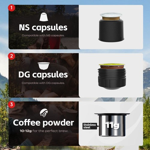 HIBREW H4C pārnēsājamais espresso kafijas automāts