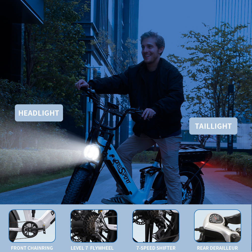 Oneport OT08 Pro pilnas piekares elektriskais velosipēds 18Ah 2x