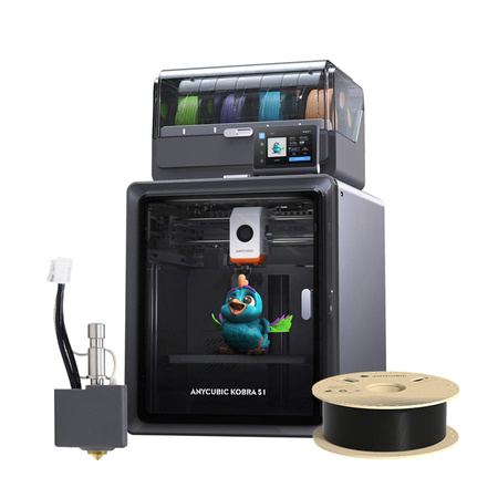 3D printeris Anycubic Kobra S1 Combo + Hotend + Filaments bez maksas