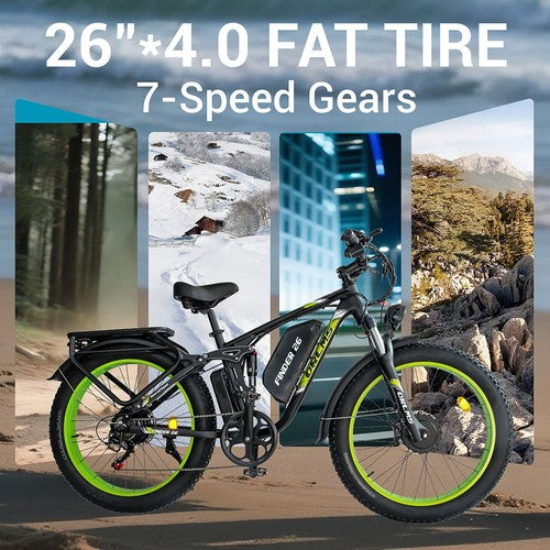 Orlms V3 elektriskais velosipēds, 1000 W * 2 motori, 52 V 25 Ah