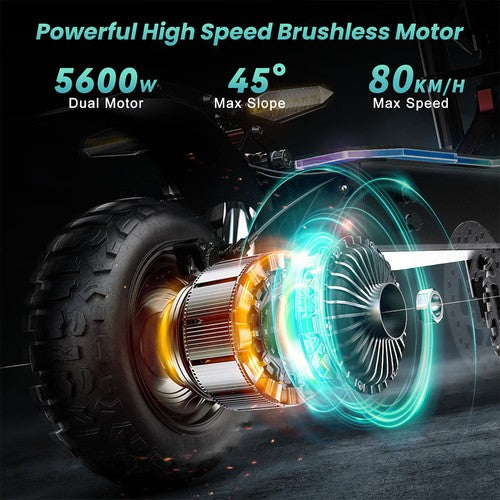 FENGQS GT8 PRO Elektriskais skrejritenis, 2800W*2 motors, 67.2V 38Ah