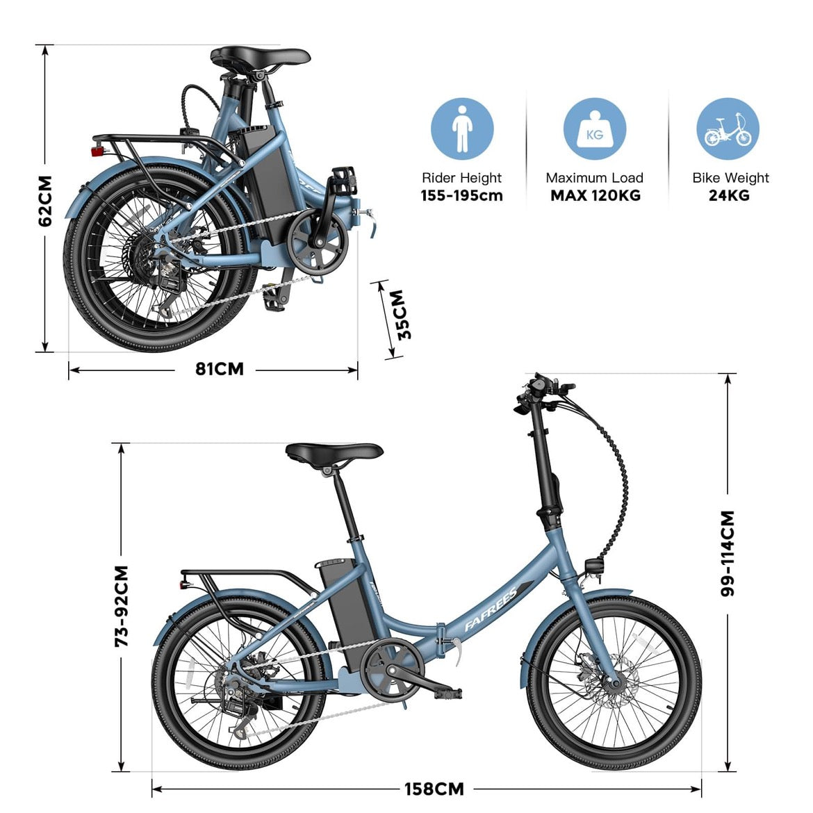 Fafrees F20 LIGHT 16.75Ah elektriskais velosipēds